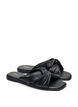 Wide fit - Flade sandaler med krydsede satin-stropper, Sort, Packshot image number 2