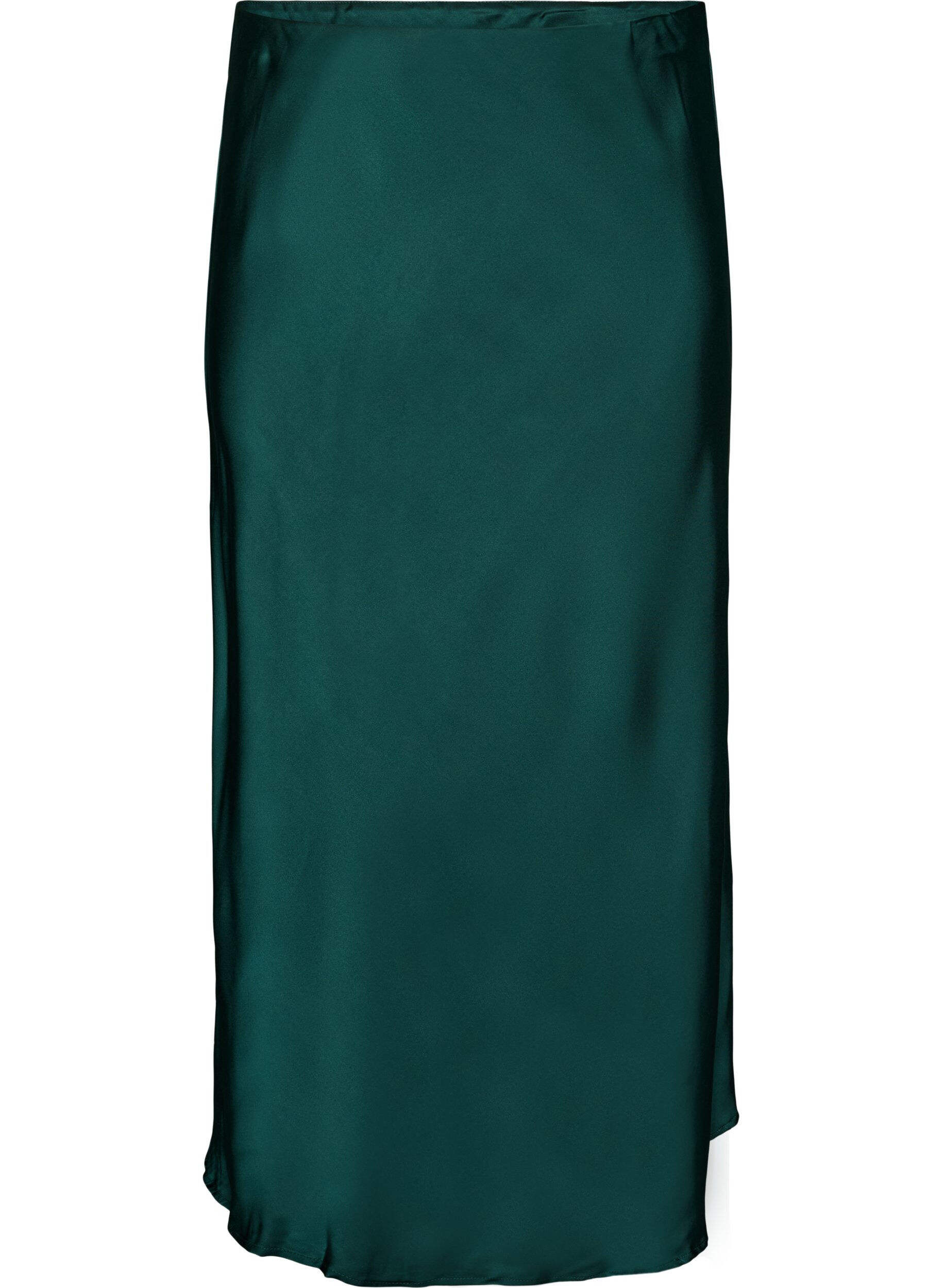 Satin midi-nederdel