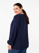 Langærmet bluse med struktur, Navy Blazer, Model image number 1