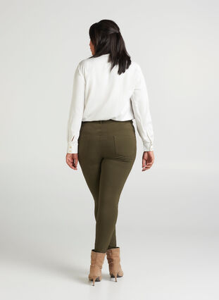Slim fit bukser med lommer, Ivy green, Model image number 0