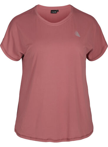 Ensfarvet trænings t-shirt, Baroque Rose, Packshot image number 0