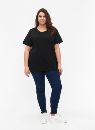 FLASH - 2-pak t-shirts med rund hals, Black/Black, Model image number 2