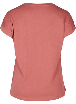 T-shirt i bomuldsmix, Faded Rose Mel., Packshot image number 1