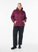 Letv&aelig;gts jakke med h&aelig;tte, M&oslash;rk Bordeaux, Model image number 1