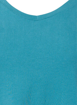 Ensfarvet basis t-shirt i bomuld, Brittany Blue, Packshot image number 2