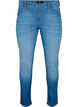 Emily jeans med normal talje og slim fit, Blue denim, Packshot image number 0