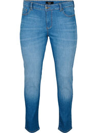 Emily jeans med normal talje og slim fit, Blue denim