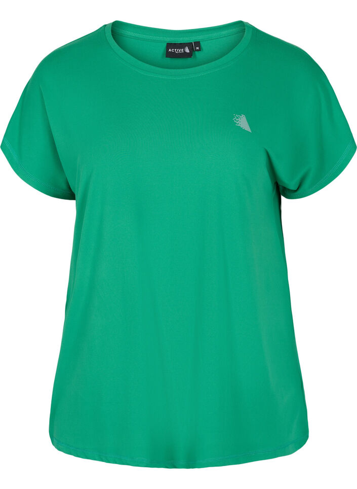 Ensfarvet trænings t-shirt, Jolly Green, Packshot image number 0