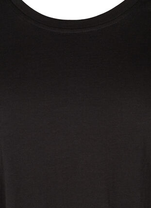 Kortærmet t-shirt med justerbar bund, Black, Packshot image number 2