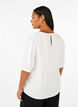 Bluse i viskose med 1/2 ærmer, Bright White, Model image number 1