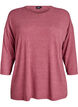 Jerseybluse med 3/4 &aelig;rmer, Lyser&oslash;d, Packshot image number 0