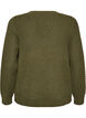Strikbluse med struktureret hulm&oslash;nster, Gr&oslash;n, Packshot image number 1