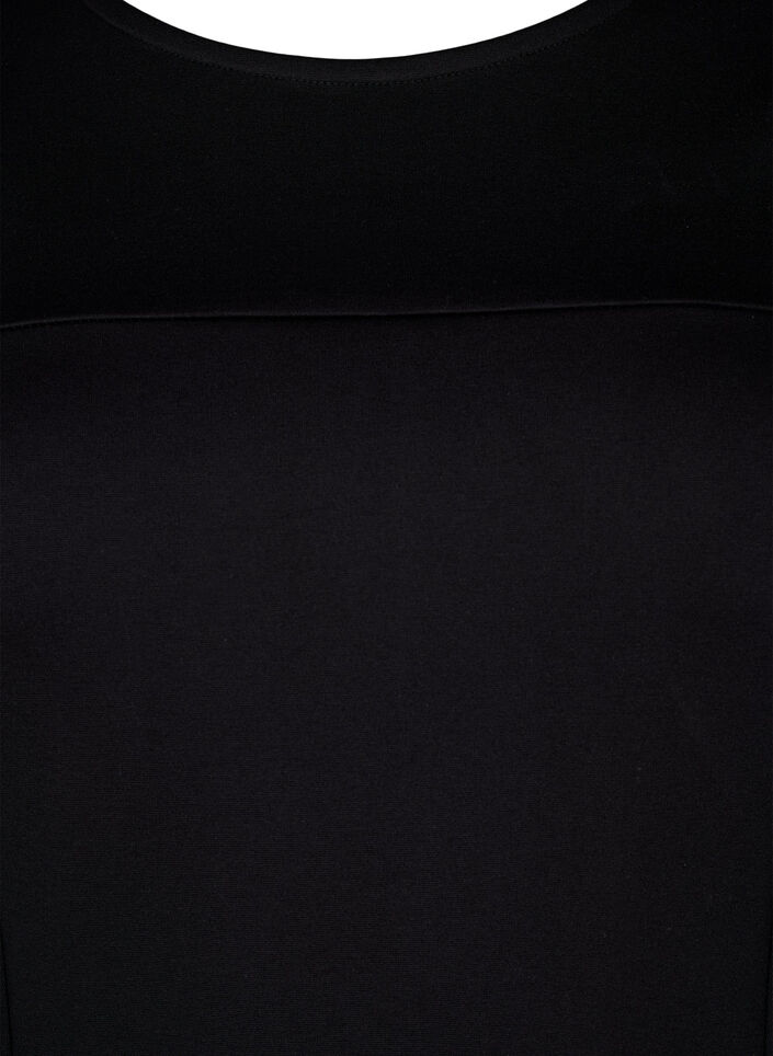 A-formet kjole med 3/4 ærmer, Sort, Packshot image number 2