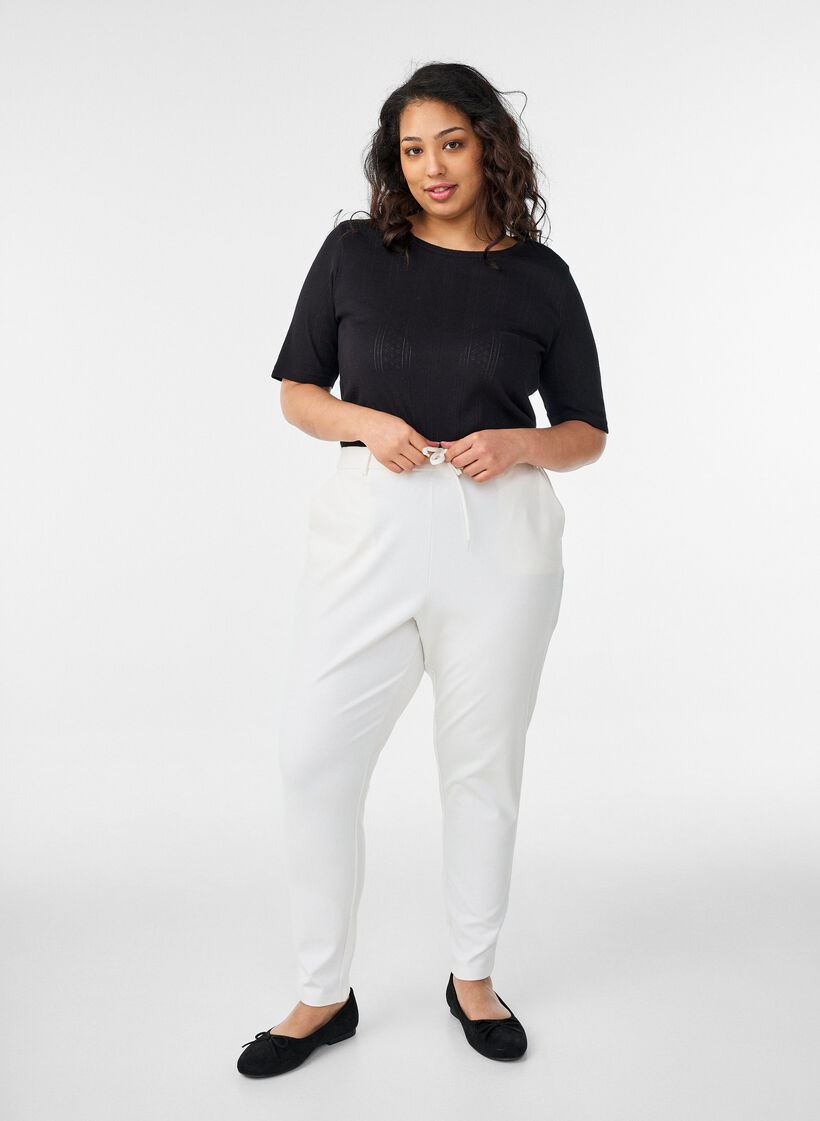 Cropped Maddison bukser, Hvid, Model image number 0