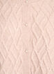 Strikcardigan med perleknapper og kabelmønster, Beige, Packshot image number 2