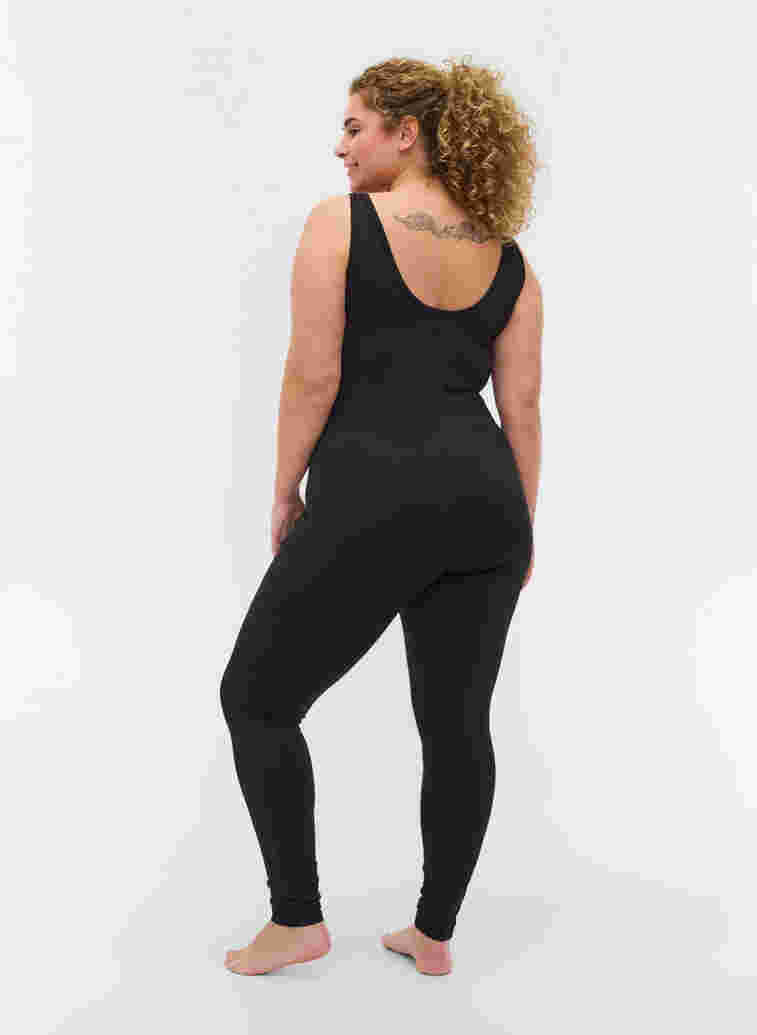 Tætsiddende trænings jumpsuit, Black, Model