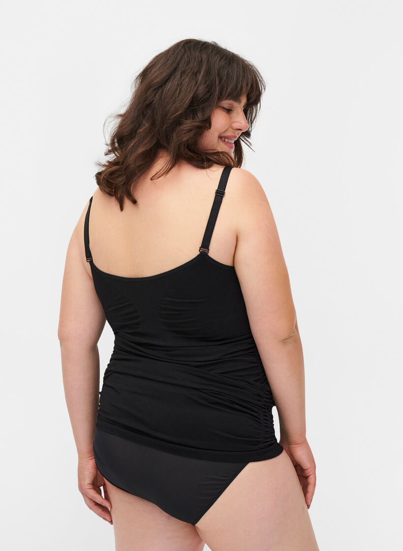 Seamless graviditets top med ammefunktion, Black, Model image number 1