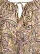 Bluse i viskose med paisleyprint og bindesnor, Gul, Packshot image number 2