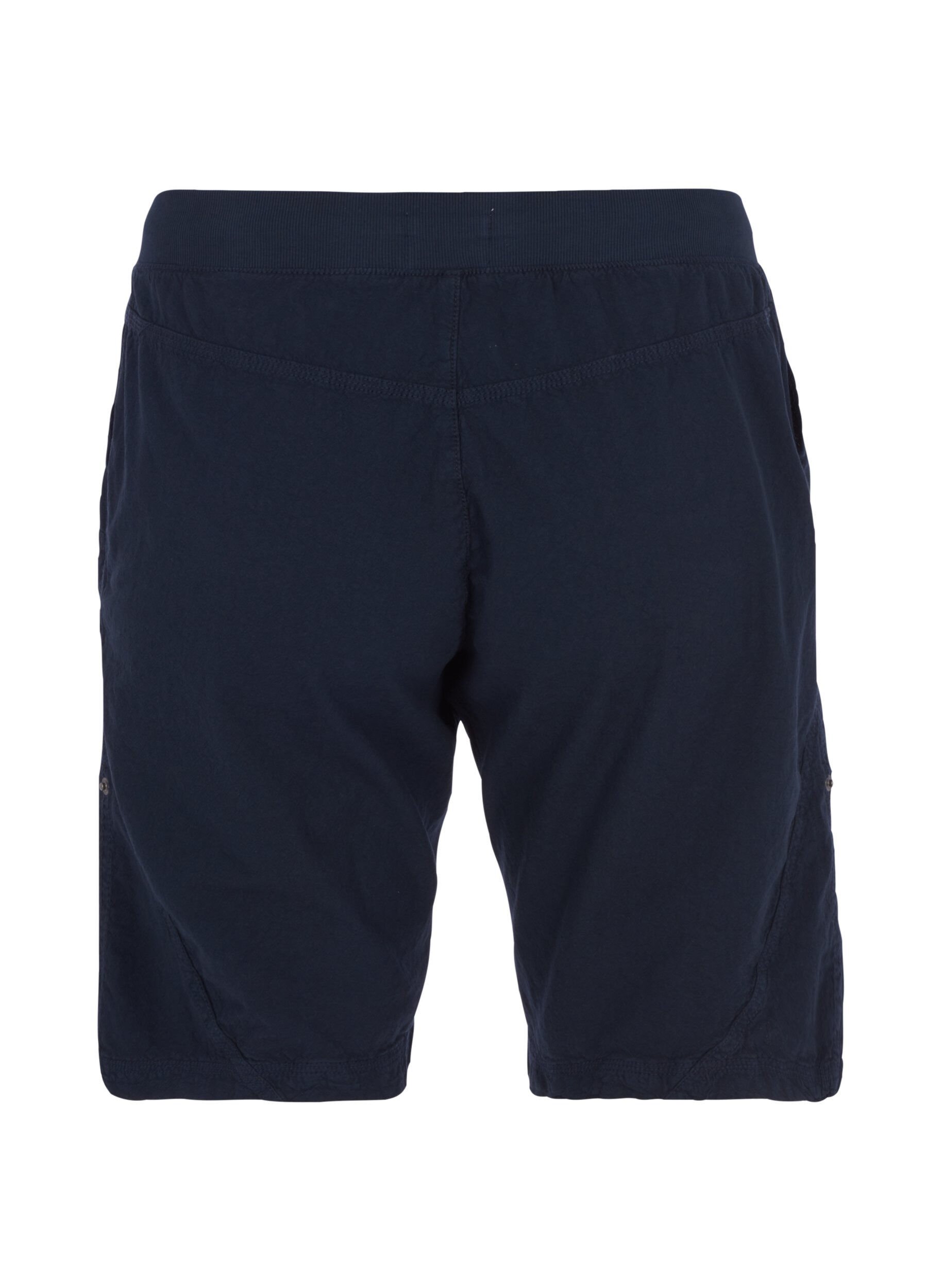 Zizzi L&oslash;se shorts i bomuld med lommer, Bl&aring;, Packshot image number 1