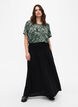 Maxinederdel i viskose med smock, Sort, Model image number 1