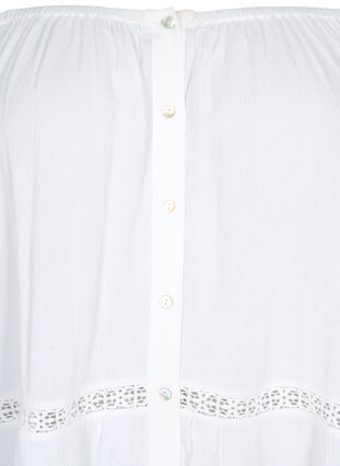 Strand tunika med off-shoulder, White, Packshot image number 2