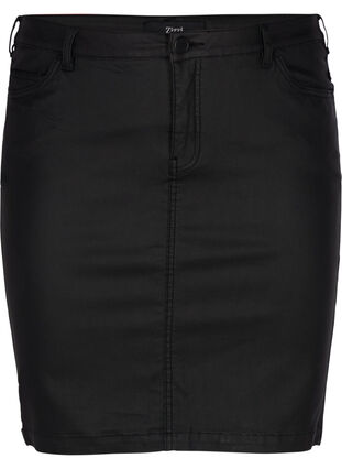 Coated nederdel, Black, Packshot image number 0