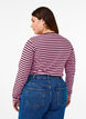 Stribet bluse med lange &aelig;rmer, Lyser&oslash;d, Model image number 2