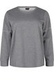 Sweatshirt med kontrastsyninger, Medium Grey Mél, Packshot image number 0