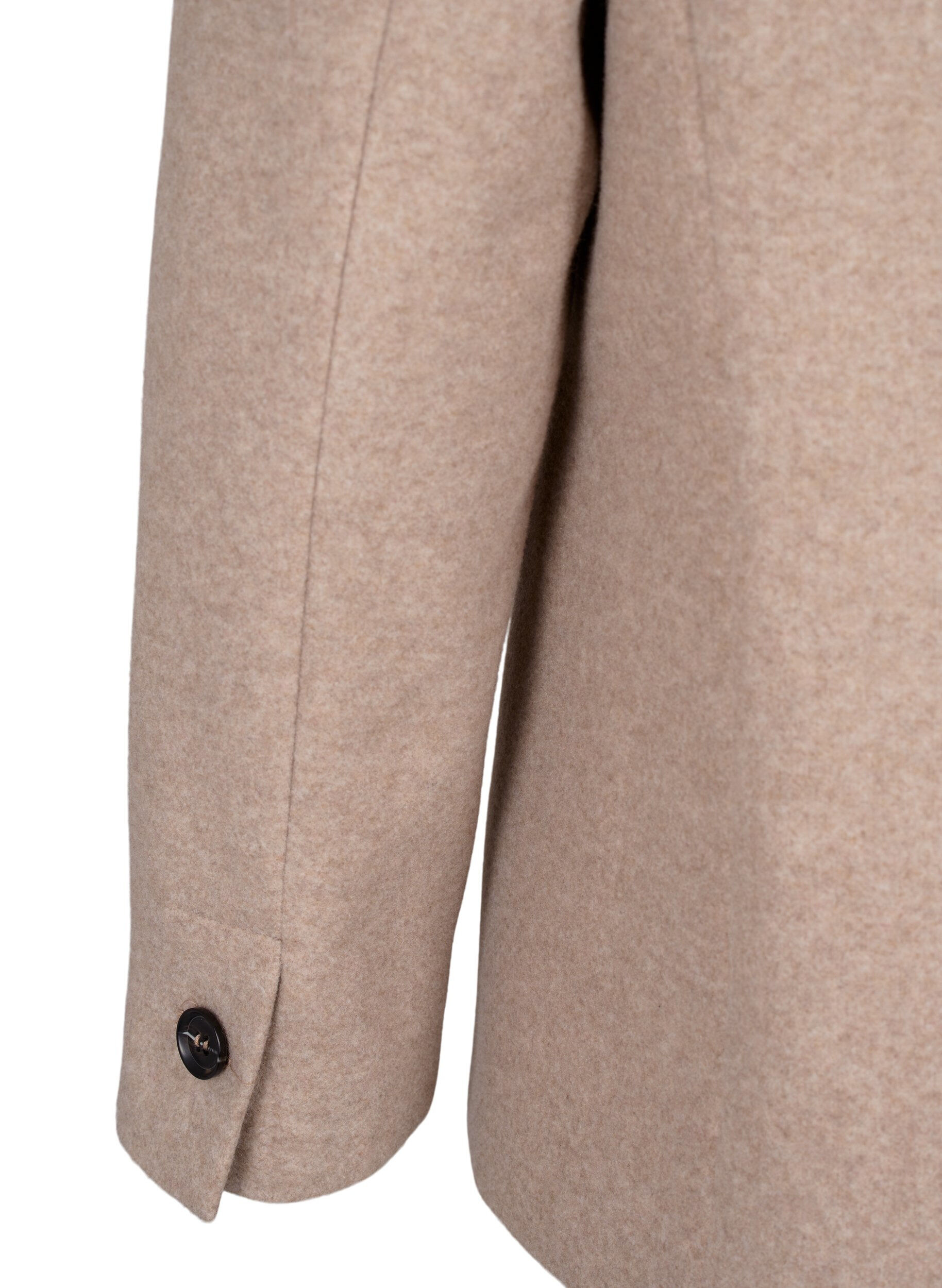 Zizzi Meleret blazer med slids, Pumice Stone Mel., Packshot image number 4