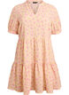 Kort kjole med A-facon, Gul, Packshot image number 0