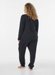 Sl&aring;-om bluse i jersey med bindeb&aring;nd, Sort, Model image number 2