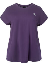 Kortærmet trænings t-shirt, Purple Plumeria