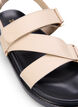 Wide fit - Lædersandal med justerbare stropper, Beige, Packshot image number 3