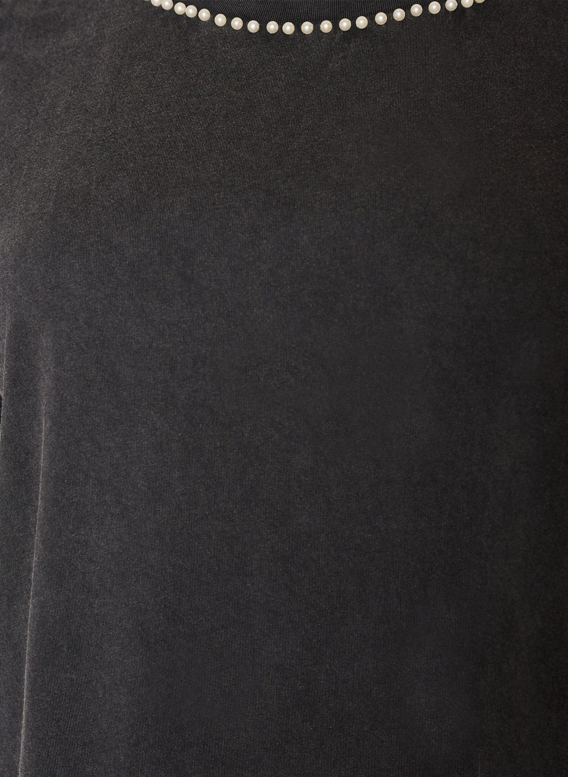 ZizziT-shirt i &oslash;kologisk bomuld med grafisk udtryk, Gr&aring;, Packshot image number 2