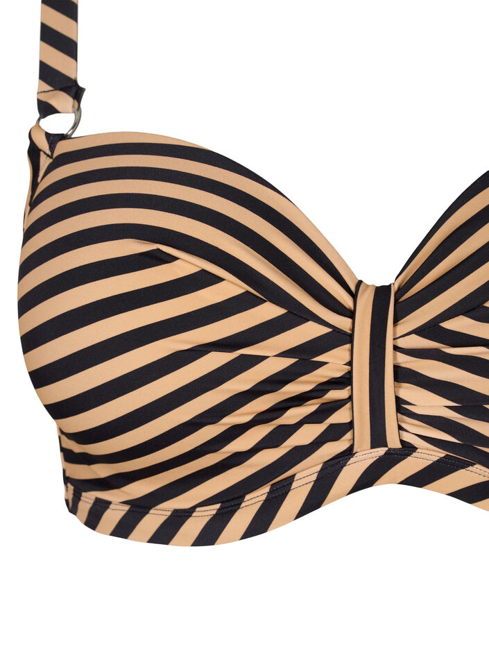 Bikini bh med b&oslash;jle og m&oslash;nster, Brun, Packshot image number 2