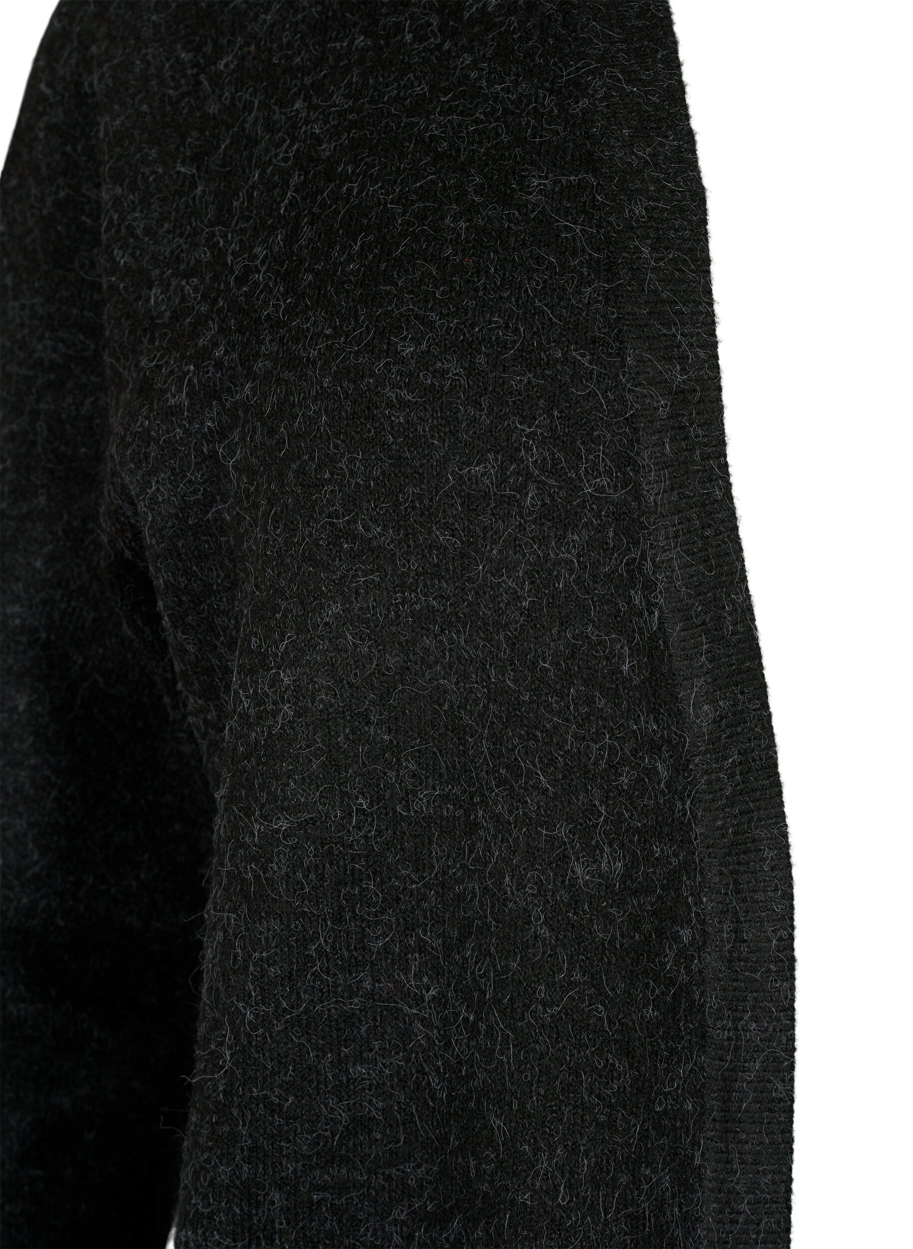 ZizziMeleret strik cardigan med lommer, Gr&aring;, Packshot image number 2