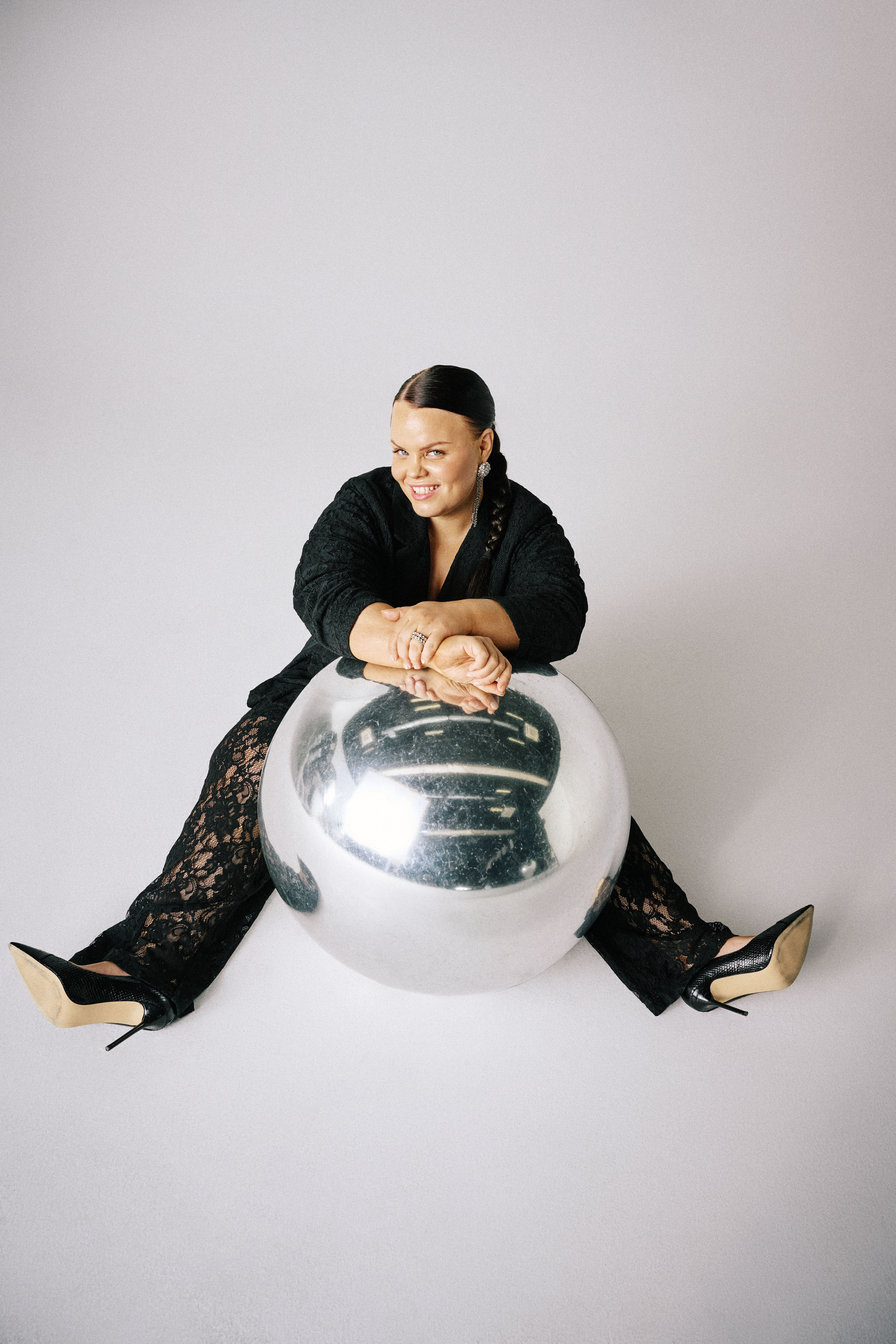 Zizzi S&aelig;t med blonder, , Model