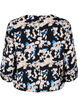 Viskosebluse med print og smock, Sort, Packshot image number 1