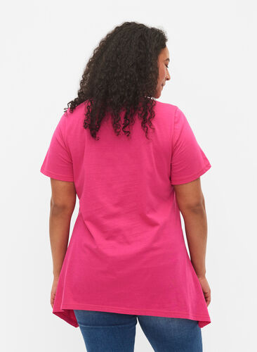 T-shirt i bomuld med teksttryk, Beetroot Purple HAP, Model image number 1