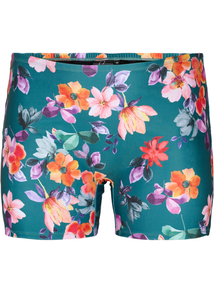 Badeshorts med blomsterprint, Meave Print, Packshot image number 0