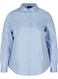 Økologisk bomulds skjorte med krave og knapper, Blue Heron