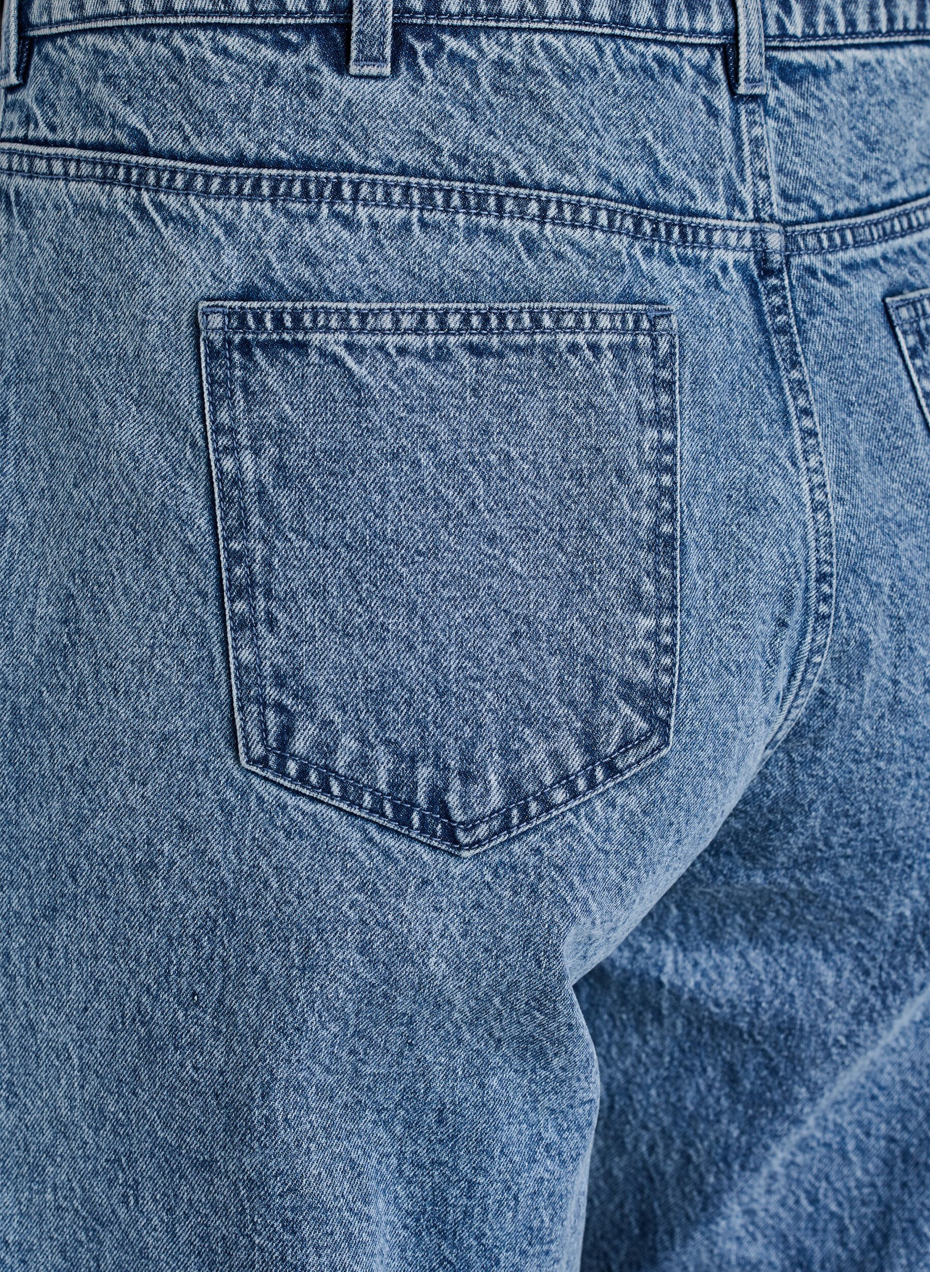 ZizziWide fit jeans med syningsdetaljer, Bl&aring;, Packshot image number 3