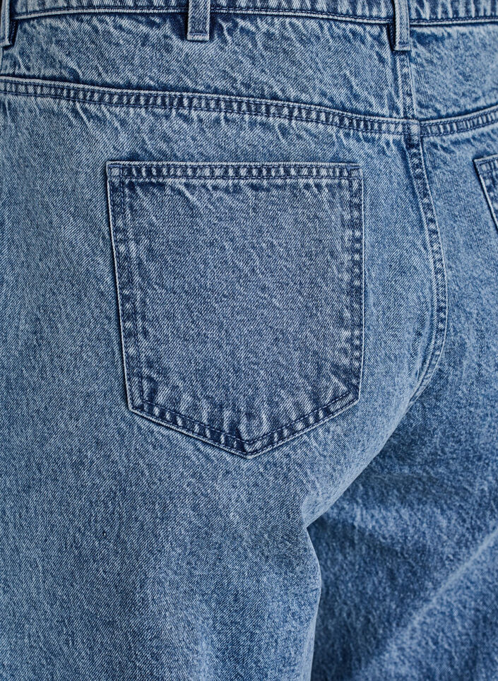 Wide fit jeans med syningsdetaljer, Bl&aring;, Packshot image number 3