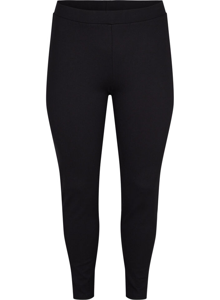 Leggings med lynlås, Black, Packshot image number 0