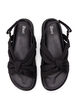 Wide fit - Sandal med knudedetalje, Sort, Packshot image number 2