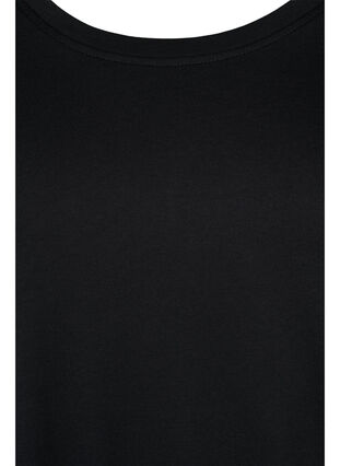 Kortærmet t-shirt med justerbar bund, Black, Packshot image number 2