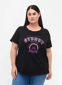 T-shirt i bomuld med tryk, Black W. Sydney, Model