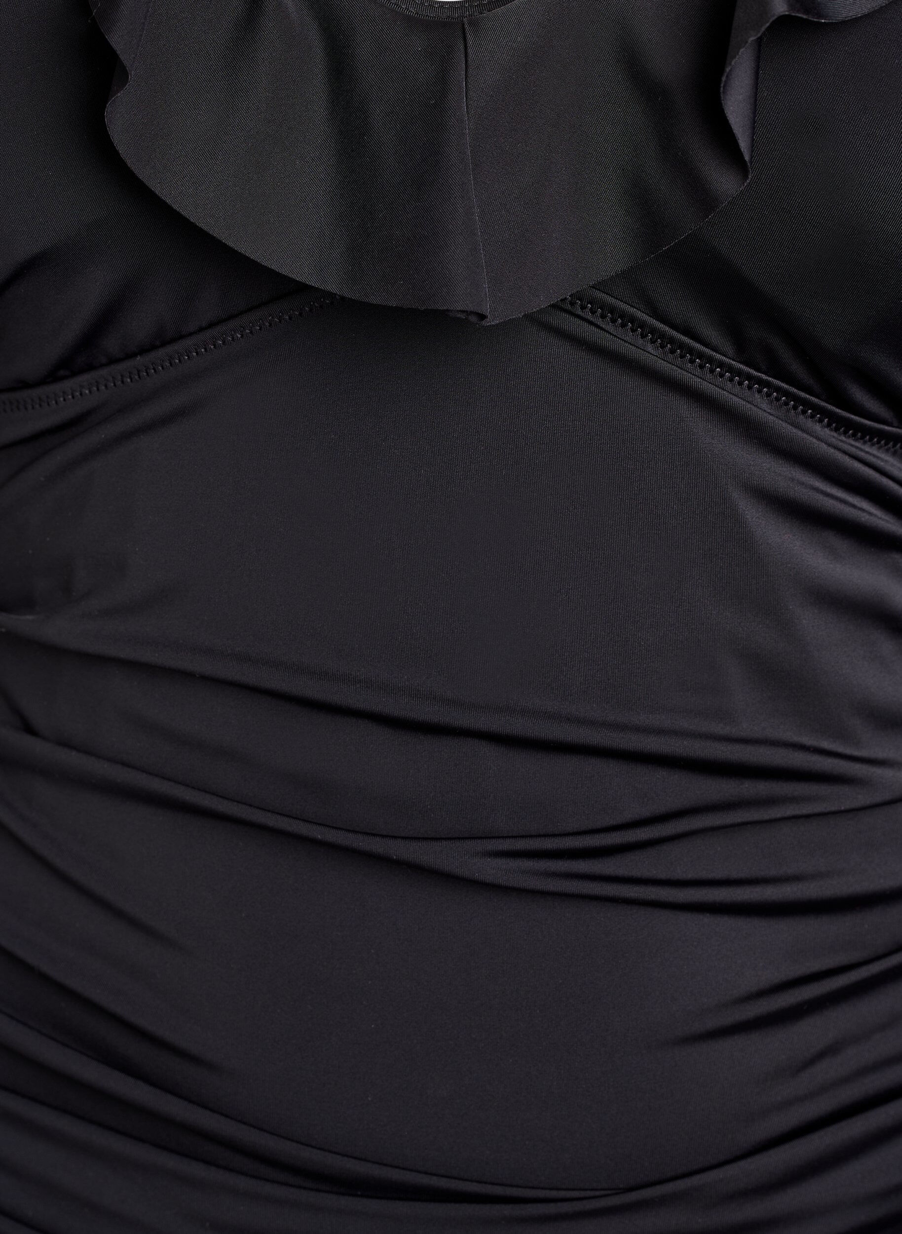 Zizzi Badedragt med fl&aelig;ser og udtagelige indl&aelig;g, Sort, Packshot image number 2