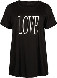 Oversize t-shirt med tryk , Black W. Love