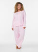 Pyjamabukser i &oslash;kologisk bomuld med hulm&oslash;nster, Lyser&oslash;d, Model image number 0